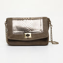 Pochette - Gaby - Marron / Imprime Python Bronze Metallique