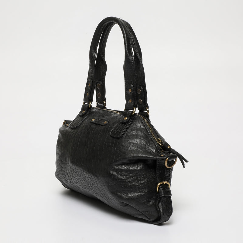 Small Handbag - Mini Odelia - Black / Grey Python Print