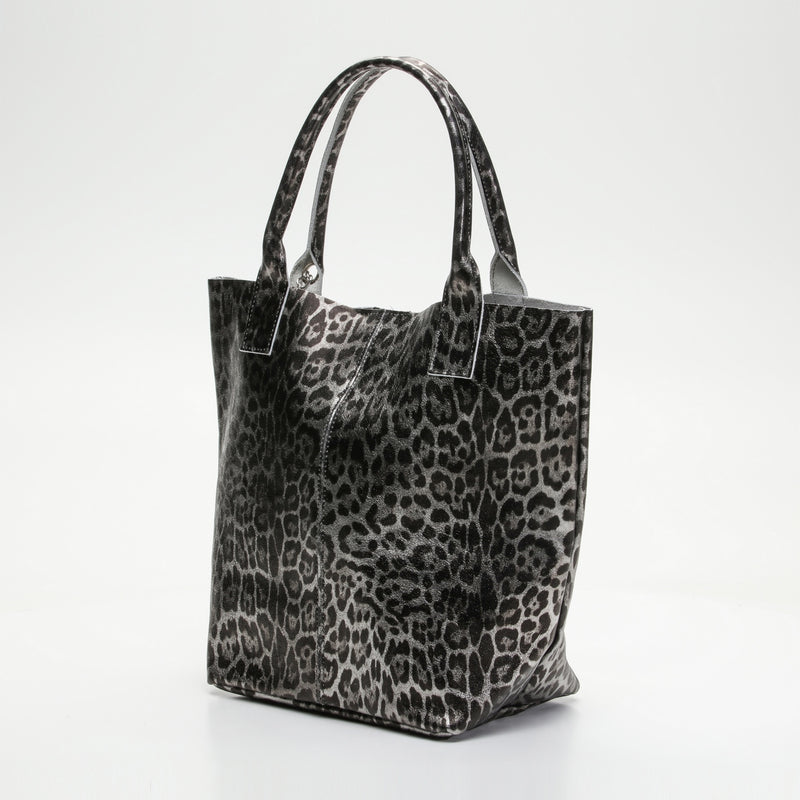 Sac À Main - Yana - Motif Leopard Noir