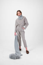 Pantalon Gabriel En Flanelle Taupe Froide