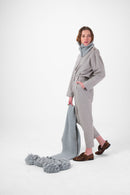 Pantalon Gabriel En Flanelle Taupe Froide