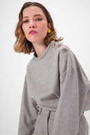 Pull Bobbi En Flanelle De Taupe Froide