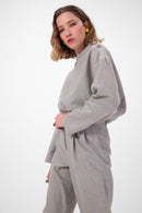 Pull Bobbi En Flanelle De Taupe Froide
