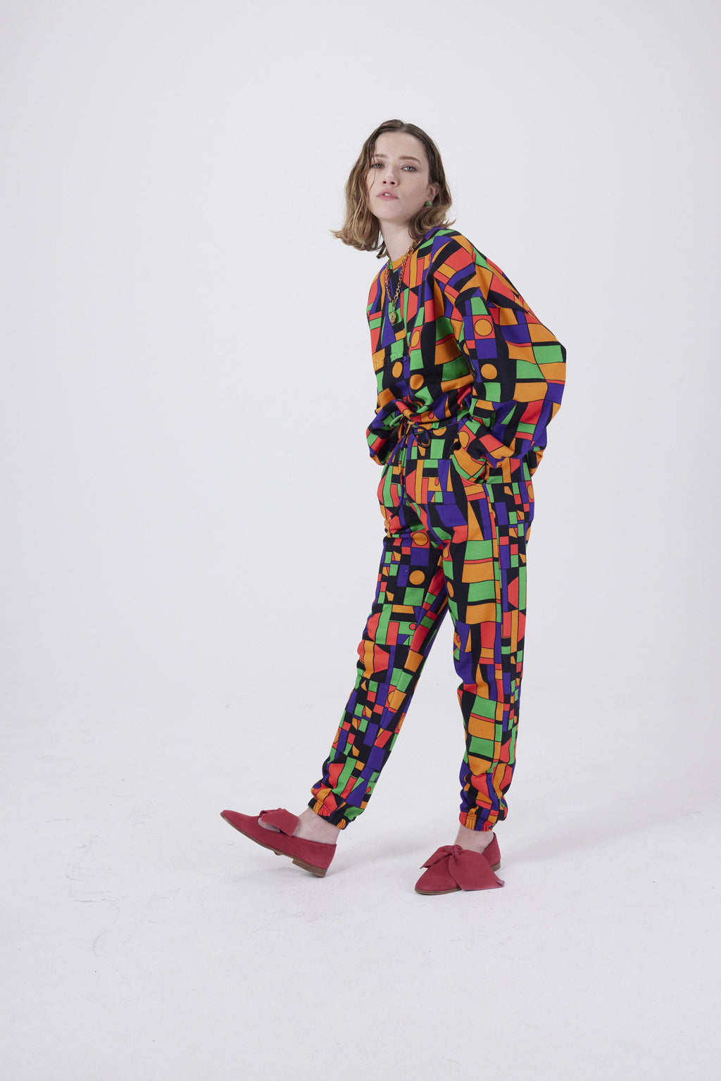 Kiara Trousers in Fréquences Printed Fleece