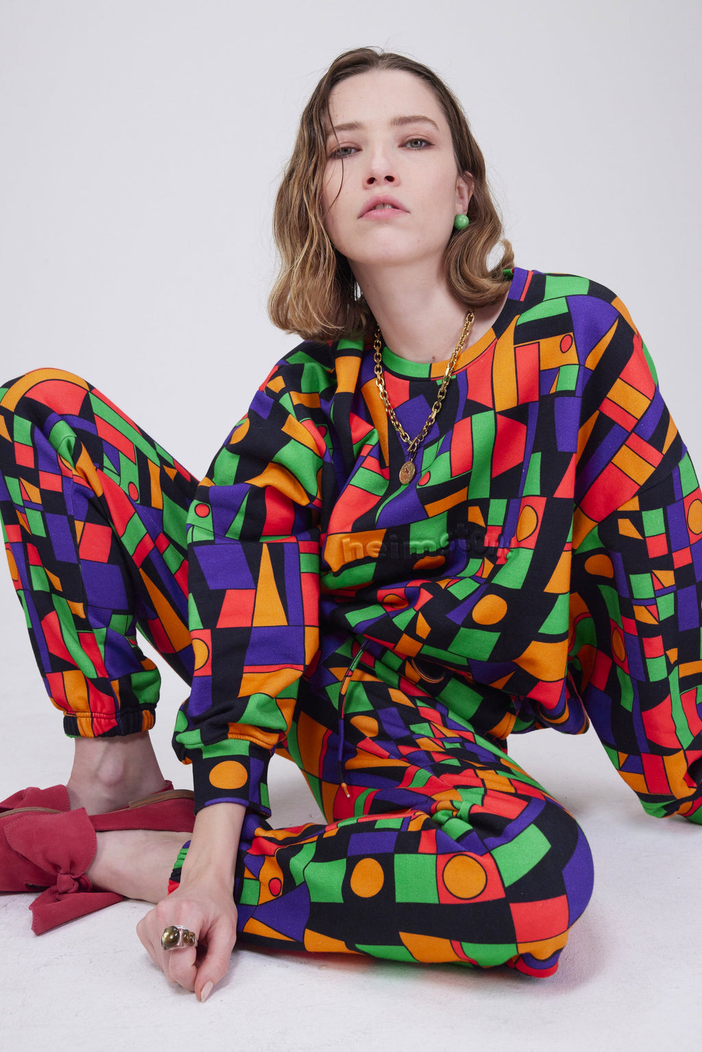 Kiara Trousers in Fréquences Printed Fleece