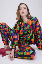 Kiara Trousers in Fréquences Printed Fleece