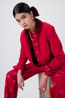 Surchemise Dori En Daim Fuchsia