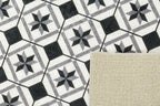 Azulejo - Tapis De Cuisine - Polyester Imprimé - Noir