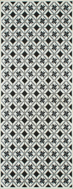 Azulejo - Tapis De Cuisine - Polyester Imprimé - Noir