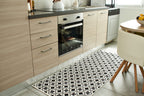 Azulejo - Tapis De Cuisine - Polyester Imprimé - Noir