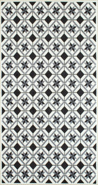 Azulejo - Tapis De Cuisine - Polyester Imprimé - Noir