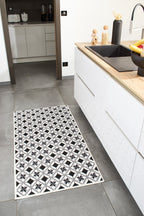 Azulejo - Tapis De Cuisine - Polyester Imprimé - Noir