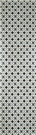 Azulejo - Tapis De Cuisine - Polyester Imprimé - Noir
