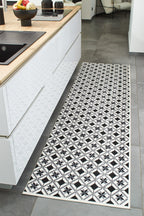 Azulejo - Tapis De Cuisine - Polyester Imprimé - Noir