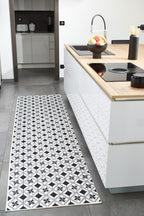 Azulejo - Tapis De Cuisine - Polyester Imprimé - Noir