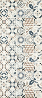 Azulejo - Tapis De Cuisine - Polyester Imprimé - Marron
