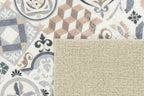 Azulejo - Tapis De Cuisine - Polyester Imprimé - Marron