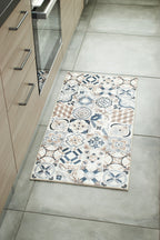 Azulejo - Tapis De Cuisine - Polyester Imprimé - Marron