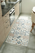Azulejo - Tapis De Cuisine - Polyester Imprimé - Marron