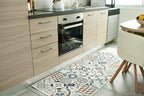 Azulejo - Tapis De Cuisine - Polyester Imprimé - Marron