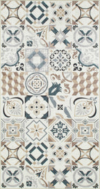 Azulejo - Tapis De Cuisine - Polyester Imprimé - Marron