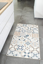 Azulejo - Tapis De Cuisine - Polyester Imprimé - Marron