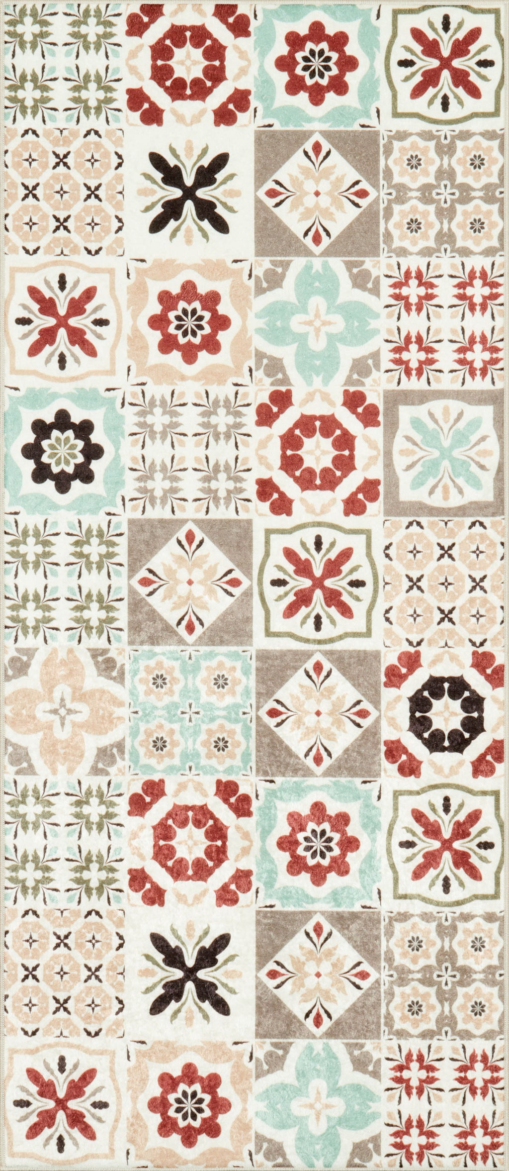 Azulejo - Tapis De Cuisine - Polyester Imprimé - Multicolore