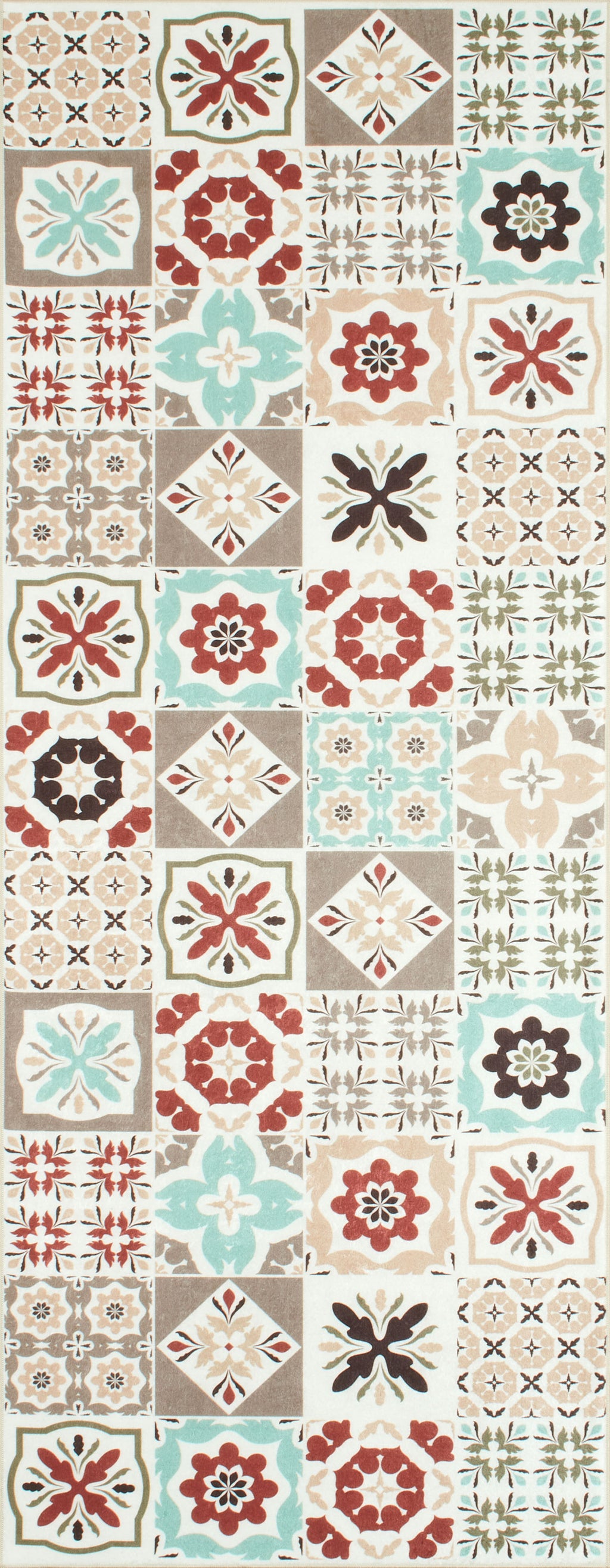 Azulejo - Tapis De Cuisine - Polyester Imprimé - Multicolore