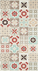 Azulejo - Tapis De Cuisine - Polyester Imprimé - Multicolore