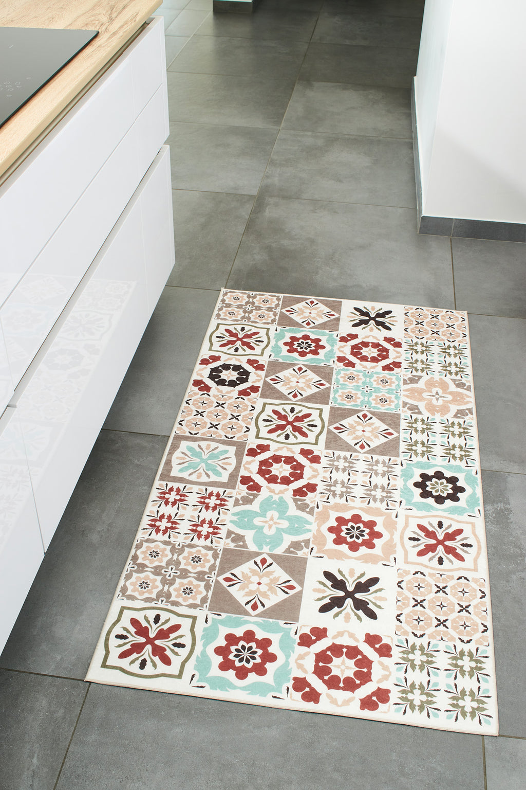 Azulejo - Tapis De Cuisine - Polyester Imprimé - Multicolore