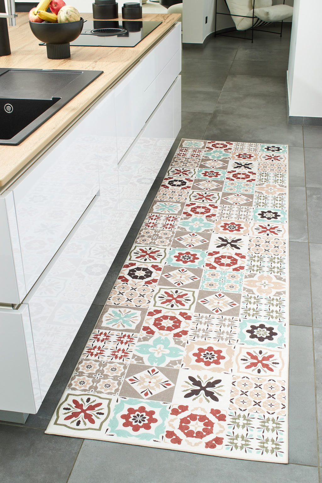 Azulejo - Tapis De Cuisine - Polyester Imprimé - Multicolore