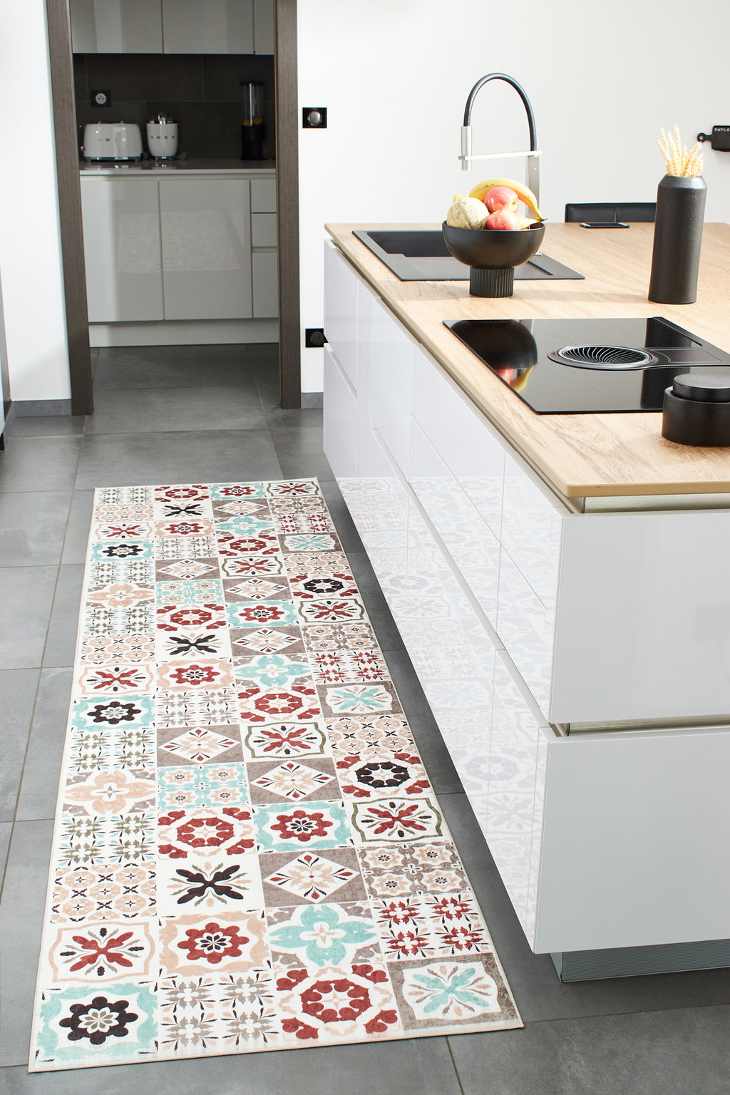 Azulejo - Tapis De Cuisine - Polyester Imprimé - Multicolore
