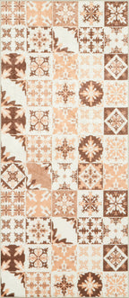 Azulejo - Tapis De Cuisine - Polyester Imprimé - Orange