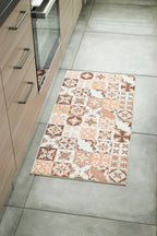 Azulejo - Tapis De Cuisine - Polyester Imprimé - Orange