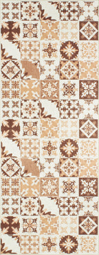 Azulejo - Tapis De Cuisine - Polyester Imprimé - Orange