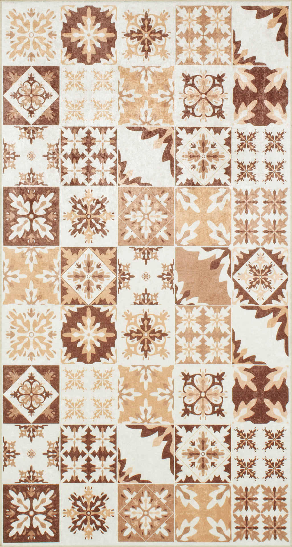 Azulejo - Tapis De Cuisine - Polyester Imprimé - Orange