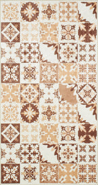 Azulejo - Tapis De Cuisine - Polyester Imprimé - Orange