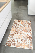 Azulejo - Tapis De Cuisine - Polyester Imprimé - Orange