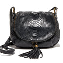 Sac À Bandoulière - Lana Croco - Noir