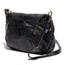 Shoulder Bag - Lana Croco - Black