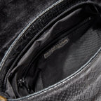 Sac En Bandoulière Lana Croco - Noir