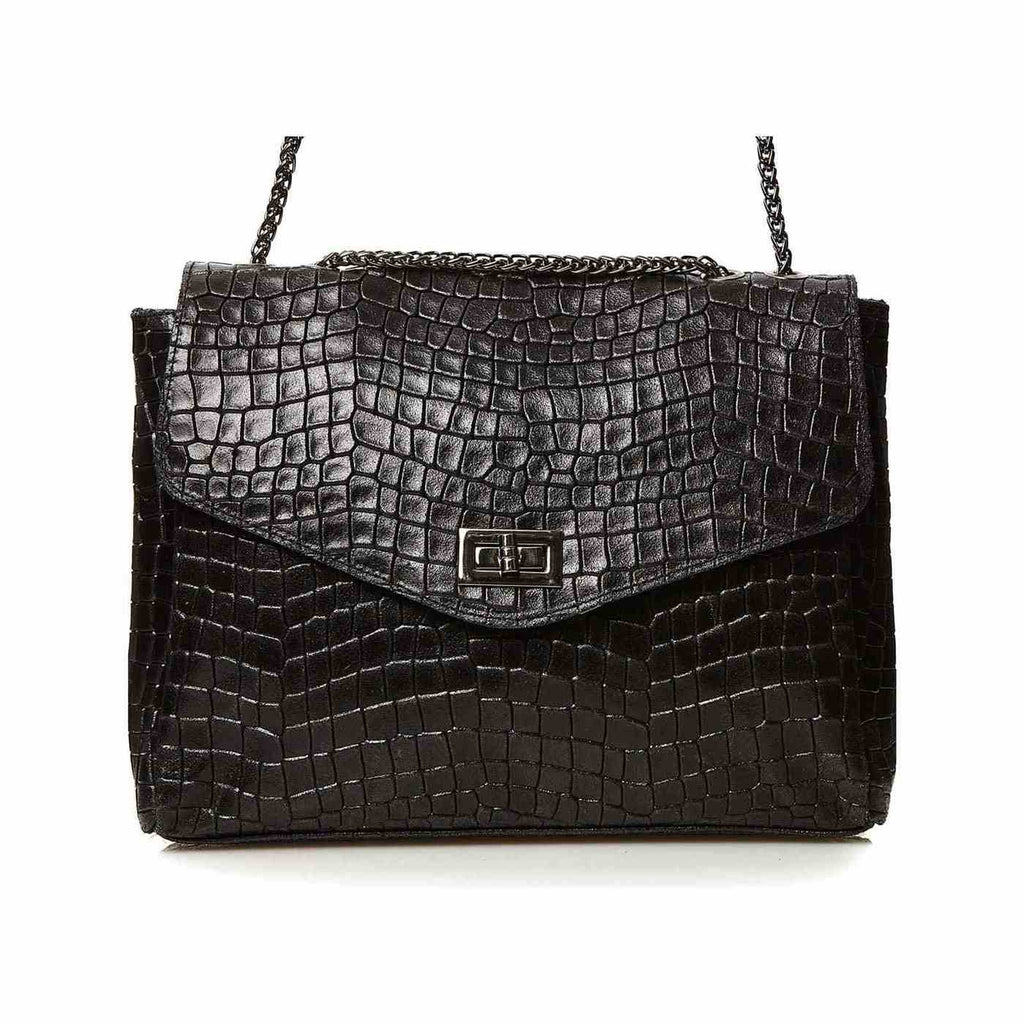 Sac En Bandoulière Maku Croco - Noir
