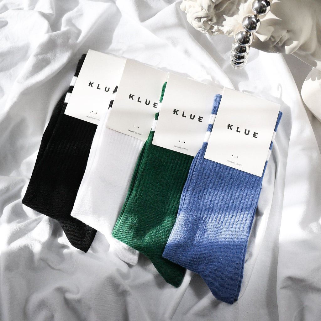 Confezione regalo Klue di calzini da tennis biologici a metà polpaccio x4 | VINTAGE - klueconcept