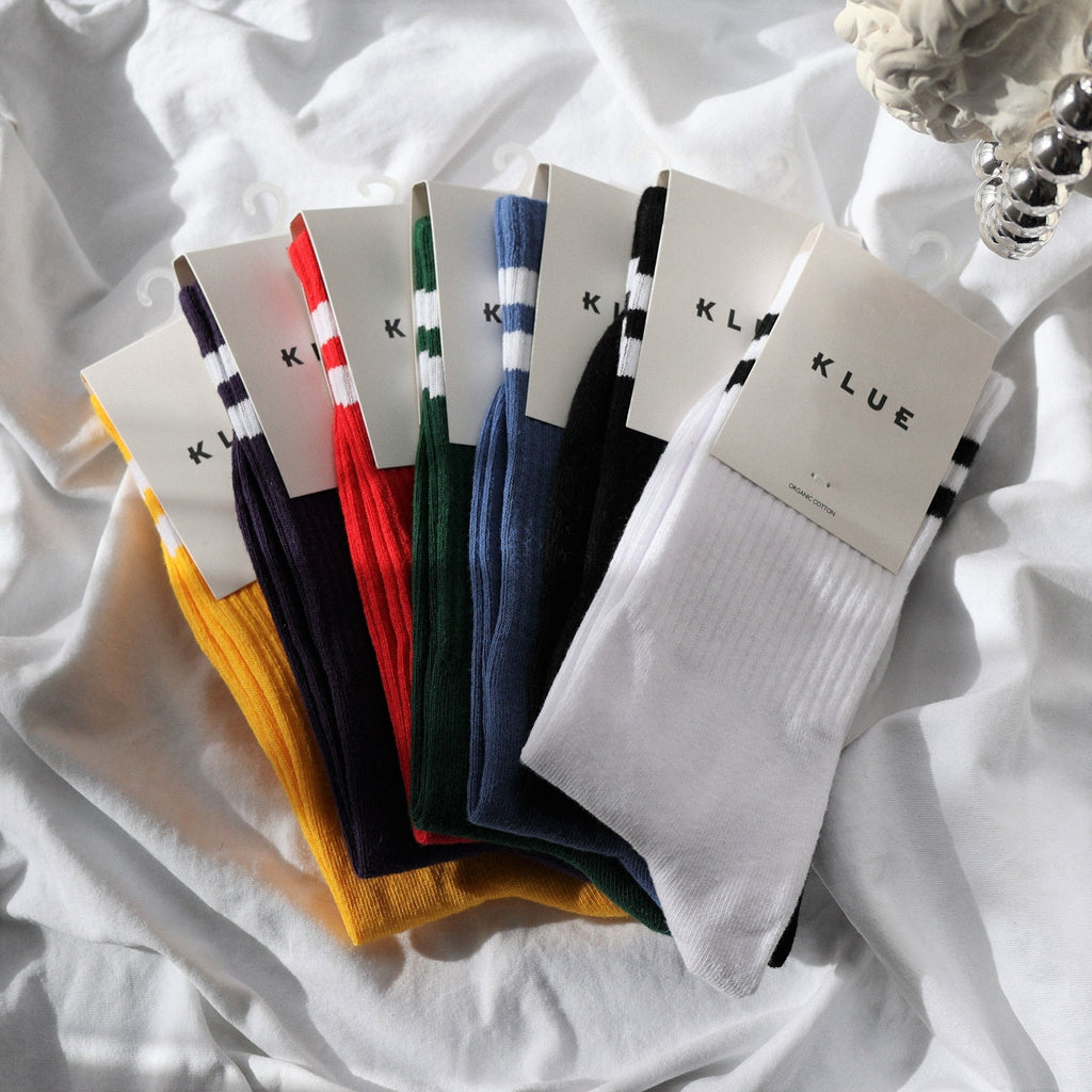 Confezione regalo Klue con 7 paia di calzini da tennis alla caviglia in cotone biologico | COMPLETAMENTE VINTAGE - klueconcept