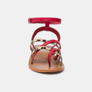 Sandales Entre-Doigts Cabildo - Rouge / Leopard