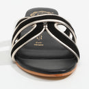 Les Bagatelles - Myrtice Sandals - Black + Gold