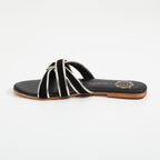 Sandales Myrtice - Black + Gold