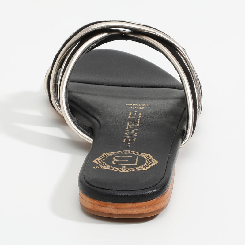 Les Bagatelles - Myrtice Sandals - Black + Gold