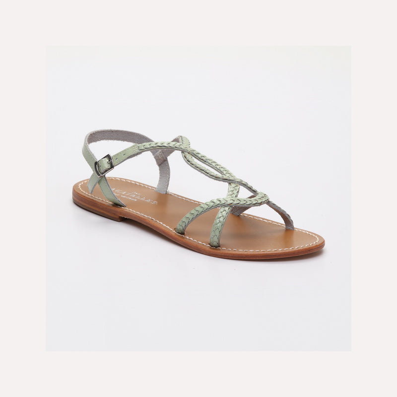 Clorinde Flat Sandals - Mint