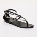 Mosholu Sandals - Pewter Croco